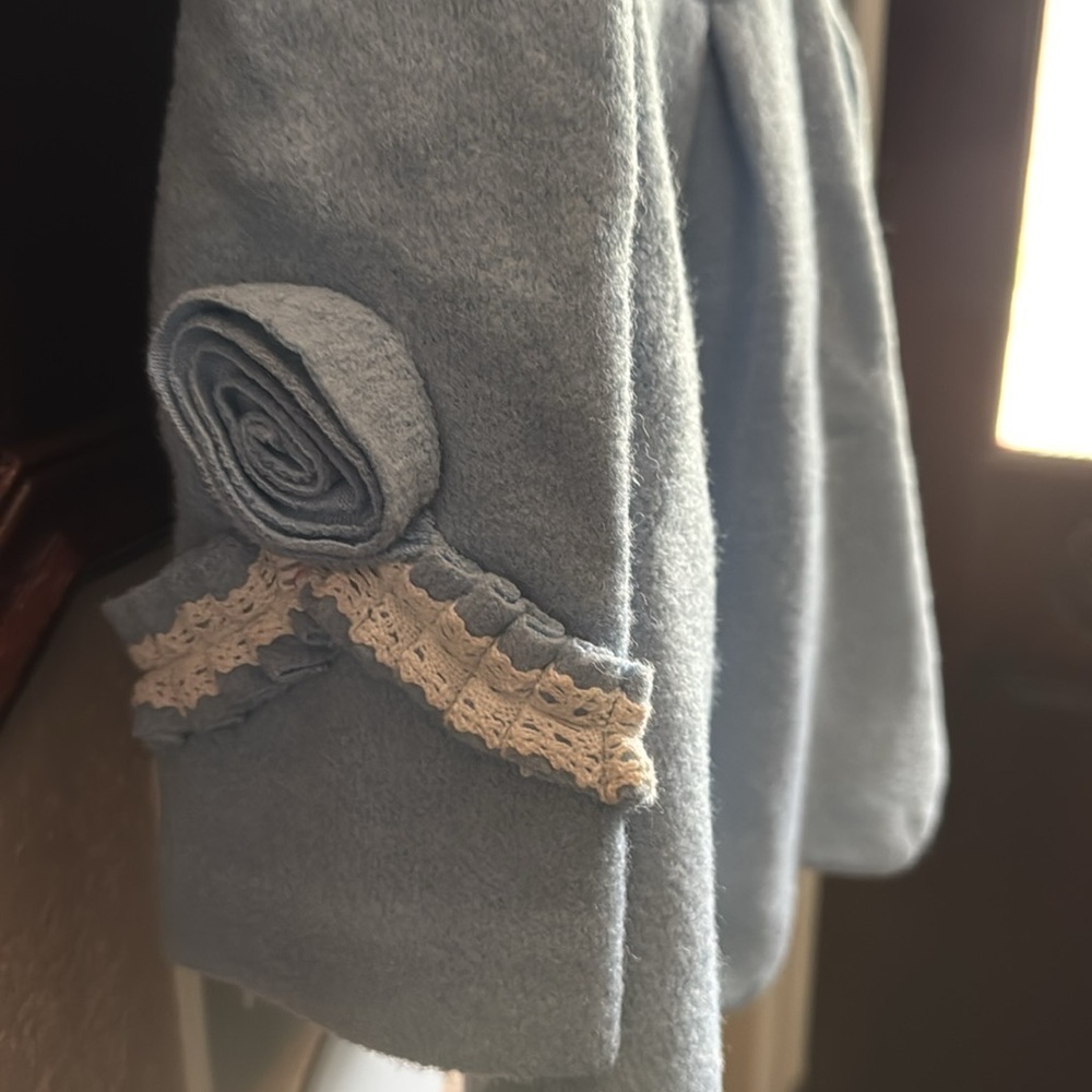 Miss Narrie Children’s 12-24 Month Fancy Peacoat Light Blue Easter Coat Jacket - Picture 4 of 5